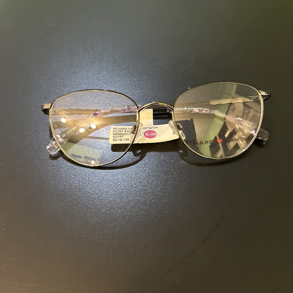 HARD CANDY HC257 Sailor NavyWomens Cat Eye Full RimEyeglasses 52-19-138 Frames